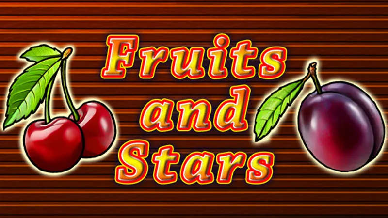 Fruits and Stars de FAZI : logo de la machine à sous avec cerises et prune