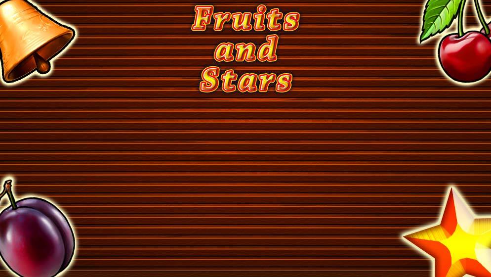 Tablero de madera de Fruits and Stars con campana, cereza, ciruela y estrella